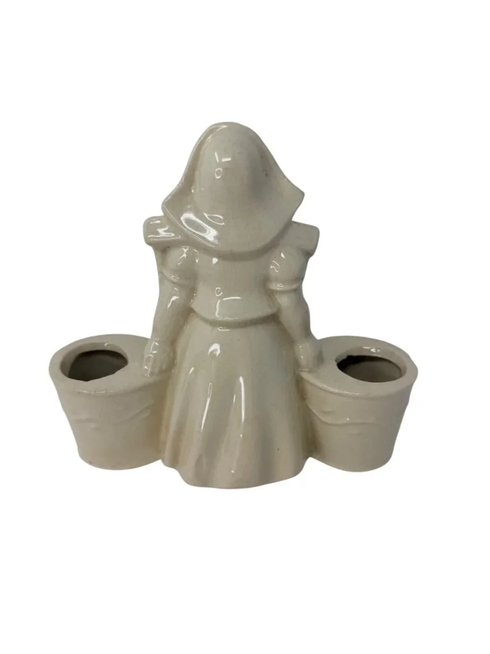 Vintage‎ 1940s Shawnee Pottery Ceramic Dutch Girl Double Planter Water Carrier